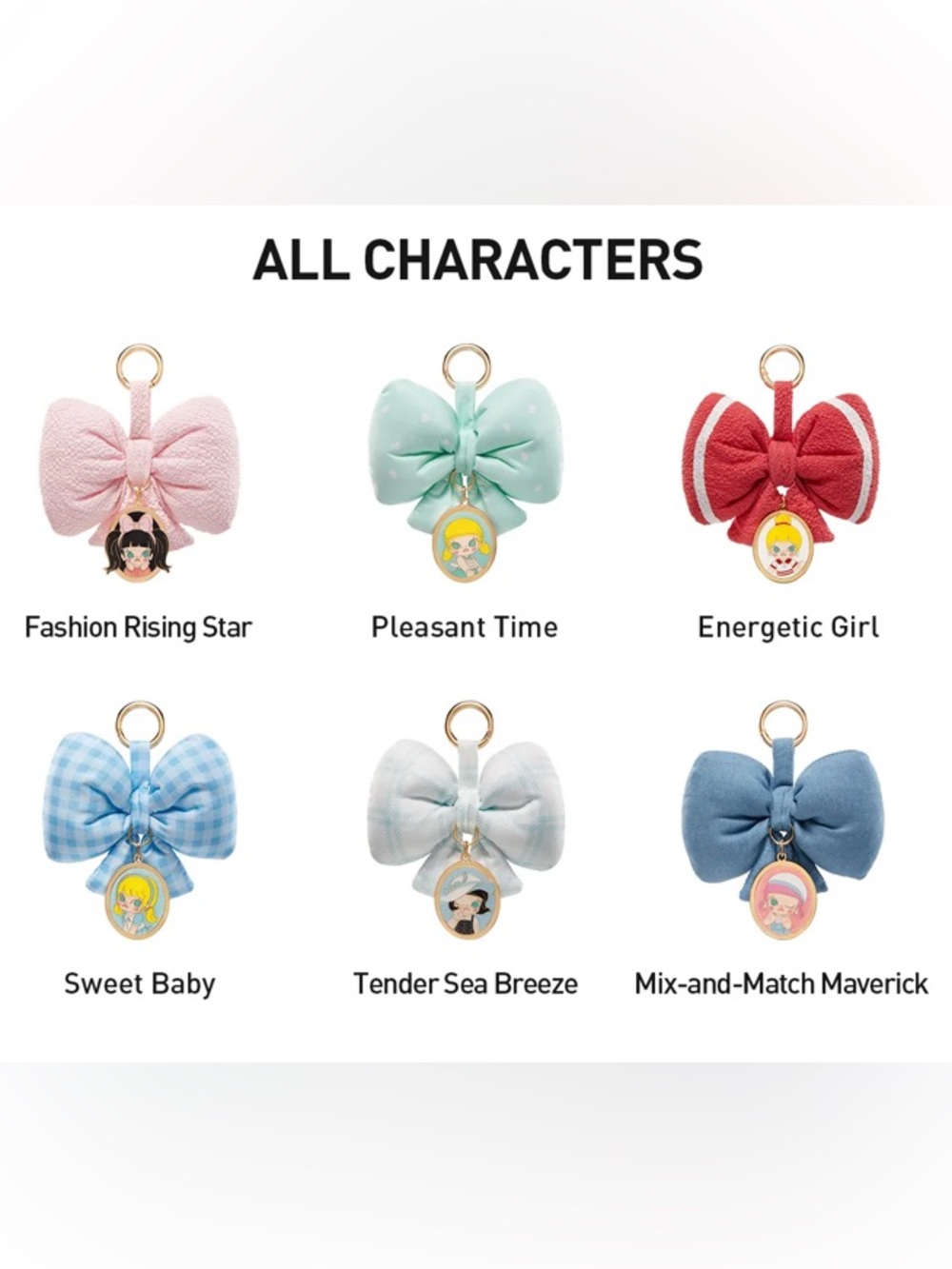 POP MART Molly Daily Look Scent Sachet Bow Keychain Charm - SWEET BABY - Picture 4 of 6
